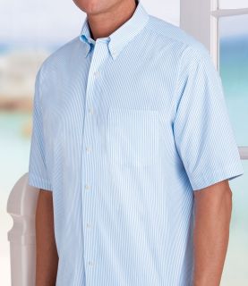 Traveler Buttondown Short Sleeve Stripe Dress Shirt by JoS. A. Bank Mens Dress