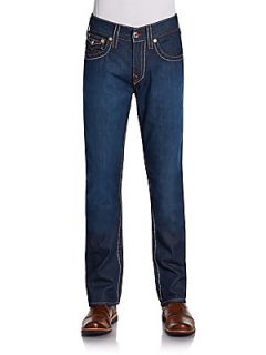 Contrast Stitched Straight Leg Jeans   Deadwood