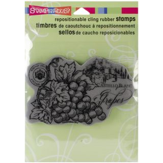 Stampendous Cling Rubber Stamp grape Label