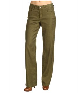 Miraclebody Jeans Carly Stretch Linen Wide Leg Trouser Womens Casual Pants (Green)
