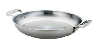 Browne Foodservice 12.5 in Two Handled Fry Pan, 2 in Deep, Stainless