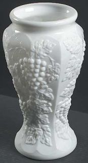 Westmoreland Paneled Grape Milk Glass Vase/Pickle Jar   Stem 1881, Milk Glass, G
