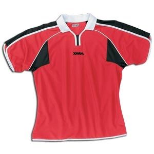 Xara Womens Preston Soccer Jersey (Red/Blk)