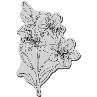 Stampendous Star Lilies Rubber Stamp