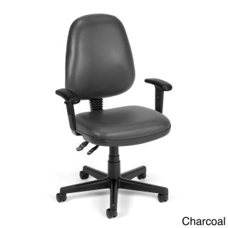 Ofm Ergonomic Office Chair (BlackWeight capacity 250 poundsDimensions 38 41 inches high x 26 inches wide x 28 inches deepSeat dimensions 20 inches wide x 20 inches deepAssembly required. )