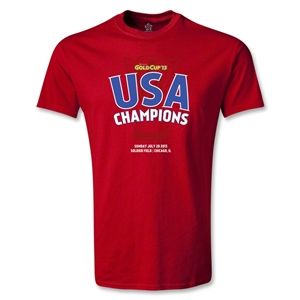 Euro 2012   USA CONCACAF Gold Cup 2013 Champions T Shirt (Red)