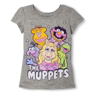 Disney The Muppets Infant Toddler Girls Short Sleeve Tee   Light Gray 4T