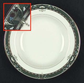 Mikasa Emerald Court Rim Soup Bowl, Fine China Dinnerware   Fruit Urn, White