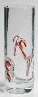 Artland Crystal Candy Cane Shot Glass   Red & White Candy Canes,Clear Body