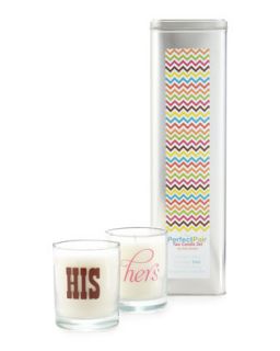 His & Hers Tin Candle Set