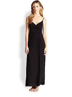 Donna Karan Liquid Jersey Long Gown   Black