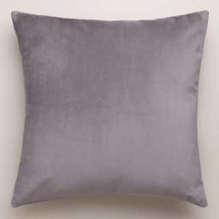 Gray Velvet Throw Pillows   World Market