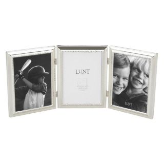 Reed and Barton Silver Beads Triple Hinged Photo Frame   3W x 5H in.   LV1335 3
