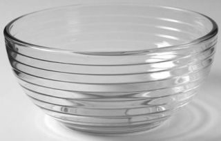 Libbey   Rock Sharpe Hoops Cereal Bowl   Clear,Horizontal Rings,No Trim