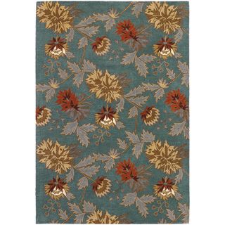 Botanique Chloe/ Teal Area Rug (23 X 4) (TealSecondary colors Apricot, Bark, Crimson, Ice Blue, Ivory, Sage, Taupe and Timber GoldPattern FloralTip We recommend the use of a non skid pad to keep the rug in place on smooth surfaces.All rug sizes are app