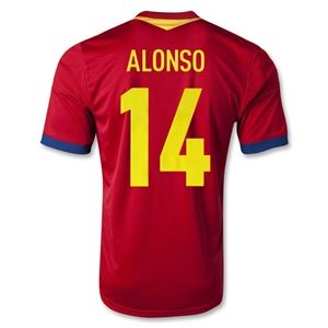 adidas Spain 2013 ALONSO Home Soccer Jersey