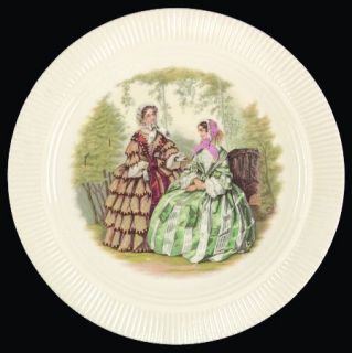 Salem Godey Prints (Ribbed Rim) Salad Plate, Fine China Dinnerware   Victory Sha