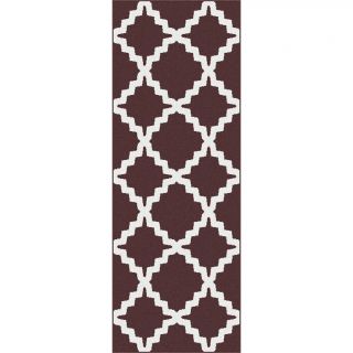Metropolis Brown And White Moroccan Lattice Area Rug (27 X 73) (PolypropyleneDoes not contain latexConstruction Method Machine madePile Height 0.39 inchStyle ContemporaryPrimary color BrownSecondary colors WhitePattern OrientalTip We recommend the 
