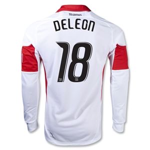 adidas DC United 2013 DELEON LS Authentic Secondary Soccer Jersey