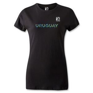 FIFA Confederations Cup 2013 Womens Uruguay T Shirt (Black)