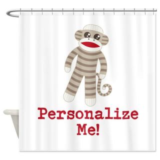  Classic Sock Monkey Shower Curtain  Use code FREECART at Checkout