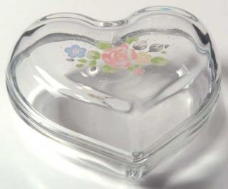 Pfaltzgraff Tea Rose Glassware Heart Shape Box, Fine China Dinnerware   Stonewar