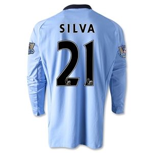 Umbro Manchester City 12/13 SILVA LS Home Soccer Jersey