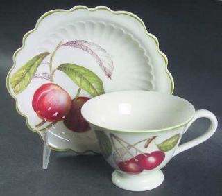 Villeroy & Boch Cascara Footed Cup with Bread & Butter Saucer, Fine China Dinner