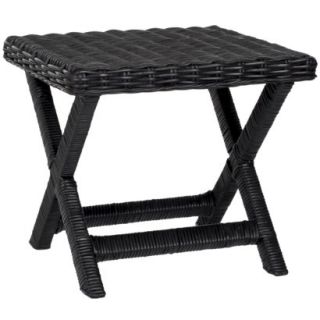Accent Table Safavieh Wicker X Side Table   Black