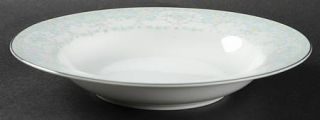 Sango Waldwick Rim Soup Bowl, Fine China Dinnerware   Pastel Multifloral Rim,Whi