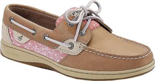 Womens Sperry Top Sider Bluefish 2 Eye   Linen/Pink Chambray Dot Casual Shoes