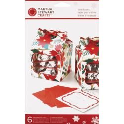Martha Stewart Woodland Poinsettia 3x3 inch Treat Boxes (pack Of 6) (Red/greenMaterials PaperPackage includes six (6) boxes, 48 sheets of tissue paper, six (6) ribbons, six (6) adhesive labels Create a thoughtful and festive gift Dimensions 3 inches hig