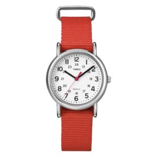 Timex Midsize Weekender Slip Through Strap Watch   Coral