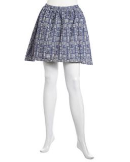 Hi Low Stitch Pattern Jacquard Skirt, Blum