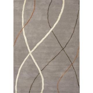 Modern Gradation Wool/ Silk Tufted Rug (8 X 11)