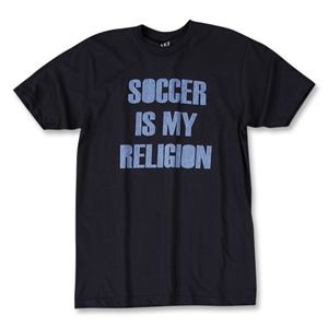 Objectivo Soccer is my Religion T Shirt (Navy)