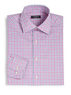  Collection Glen Plaid Check Dress Shirt