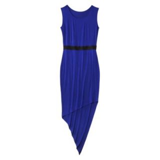 Mossimo Womens Asymmetrical Maxi Dress   Athens Blue XXL