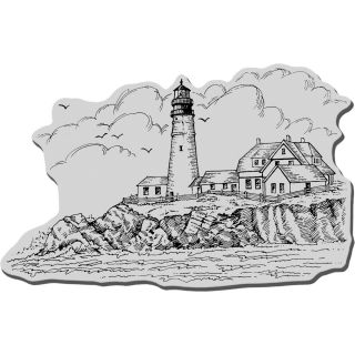 Stampendous Cling Rubber Stamp   Portland Head Lighthouse