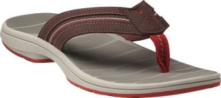 Mens Clarks Whelkie Beach   Brown Synthetic Thong Sandals