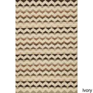 Hand woven Sorrel Wool Rug (5 X 8)