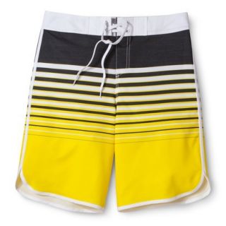 Mossimo Supply Co. Mens 11 Striped Boardshort   Hi Lite Yellow 34