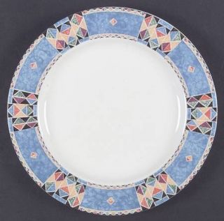 Oneida Origami Dinner Plate, Fine China Dinnerware   Multicolor Geometric Design