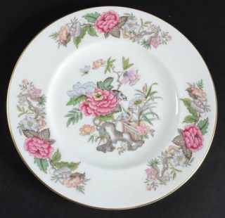 Wedgwood Cathay Salad Plate, Fine China Dinnerware   Pink&Blue Flowers,Blue Bird