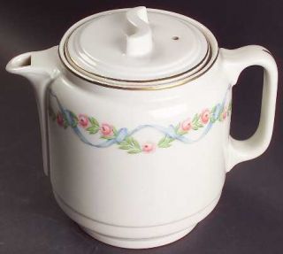 Hall Wildfire (Gold Trim) 10 Cup S Lid Coffee Pot & Lid, Fine China Dinnerware  