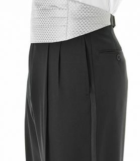 Black Pleated Front Tuxedo Trousers JoS. A. Bank