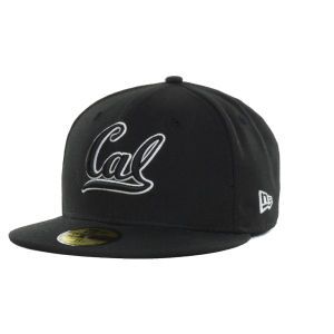 California Golden Bears New Era NCAA Black on Black with White 59FIFTY Cap