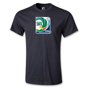 Euro 2012   FIFA Confederations Cup 2013 Emblem T Shirt (Black)