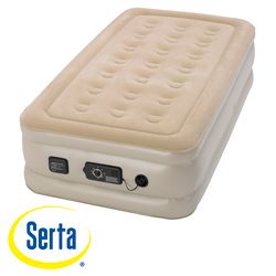 Serta Raised Twin size Airbed With Neverflat Ac Pump