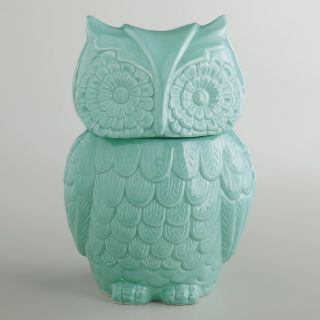Aqua Owl Cookie Jar   World Market